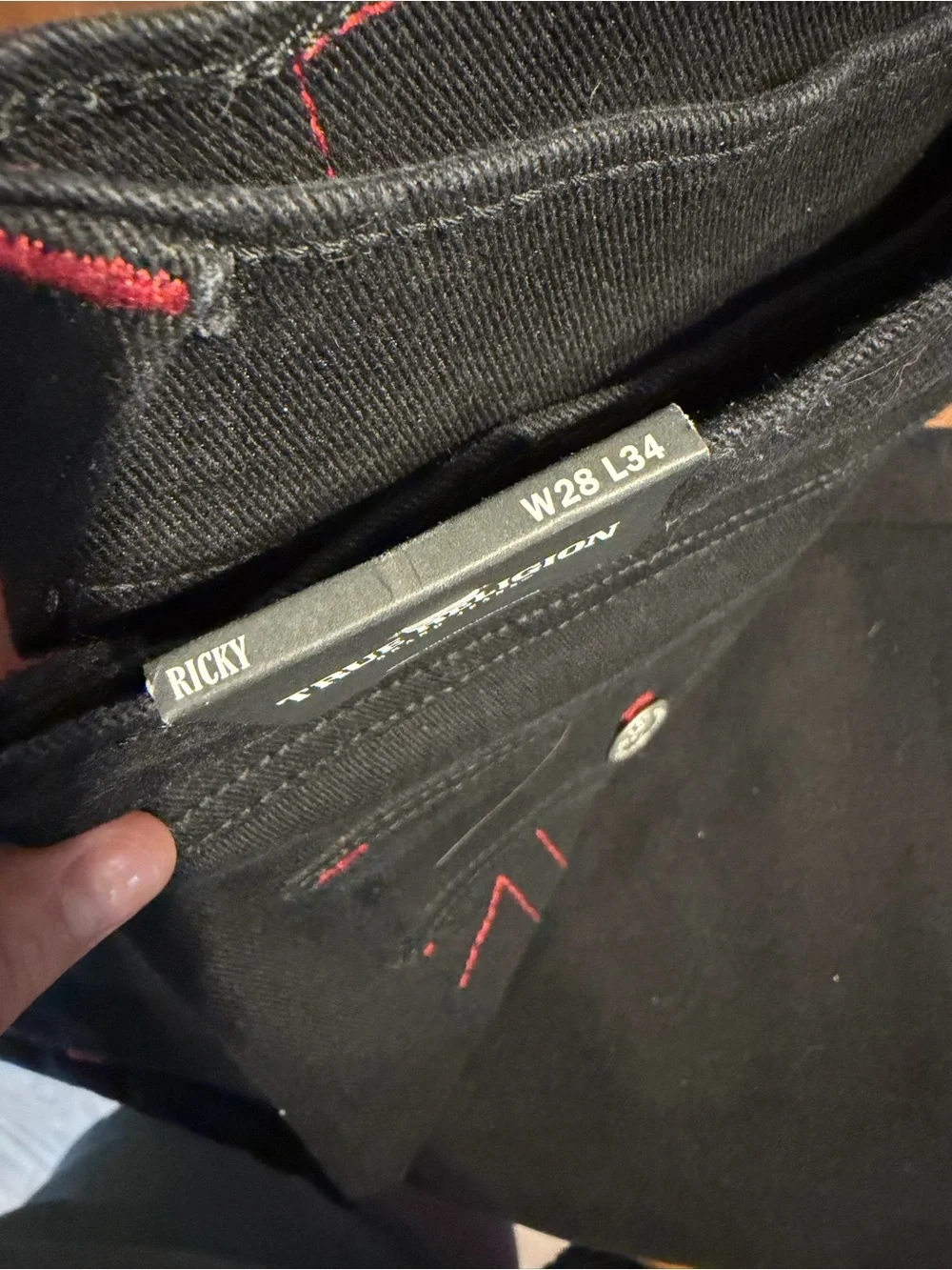 black true religion jeans